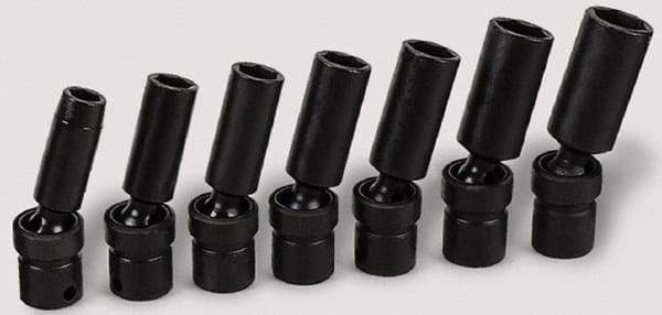 SK - 3/8" Drive 5/8" Deep Universal Impact Socket - 6 Points, 3-7/32" OAL - Exact Tool & Supply