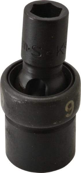 SK - 3/8" Drive 9mm Standard Universal Impact Socket - 6 Points, 2-1/8" OAL - Exact Tool & Supply