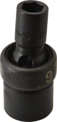 SK - 3/8" Drive 9mm Standard Universal Impact Socket - 6 Points, 2-1/8" OAL - Exact Tool & Supply