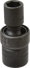 SK - 3/8" Drive 11mm Standard Universal Impact Socket - 6 Points, 2-1/8" OAL - Exact Tool & Supply