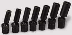 SK - 3/8" Drive 15mm Deep Universal Impact Socket - 6 Points, 3-1/4" OAL - Exact Tool & Supply