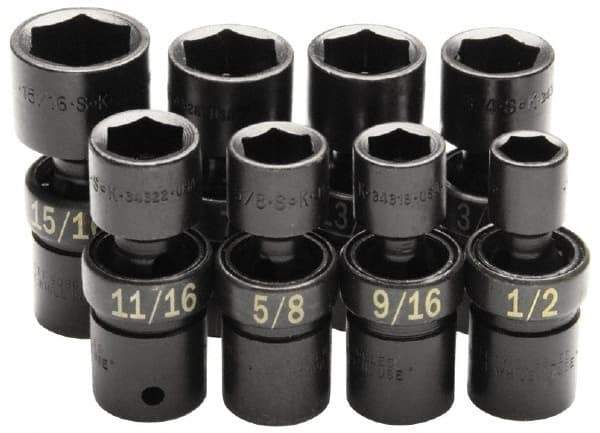 SK - 1/2" Drive 5/8" Standard Universal Impact Socket - 6 Points, 2-51/64" OAL - Exact Tool & Supply
