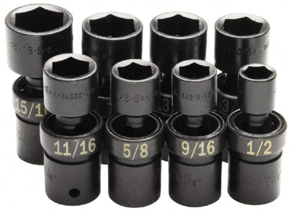 SK - 1/2" Drive 1" Standard Universal Impact Socket - Exact Tool & Supply