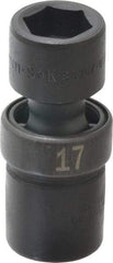 SK - 1/2" Drive 17mm Standard Universal Impact Socket - 6 Points, 2-51/64" OAL - Exact Tool & Supply