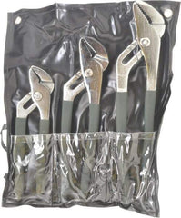 Value Collection - 3 Piece Tongue & Groove Plier Set - Comes in Plastic Pouch - Exact Tool & Supply