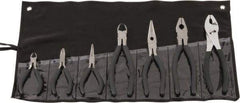 Value Collection - 7 Piece Plier Set - Comes in Plastic Pouch - Exact Tool & Supply