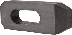 Value Collection - 5/8" Stud, Heat Treated Steel, Plain Strap Clamp - 1.772" Travel, 4" OAL x 1-1/2" Wide x 3/4" High, Black Oxide, Tapered Nose - Exact Tool & Supply