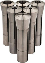 Interstate - 6 Piece, 1/8" to 3/4" Capacity, R8 Collet Set - Increments of 1/8 Inch - Exact Tool & Supply