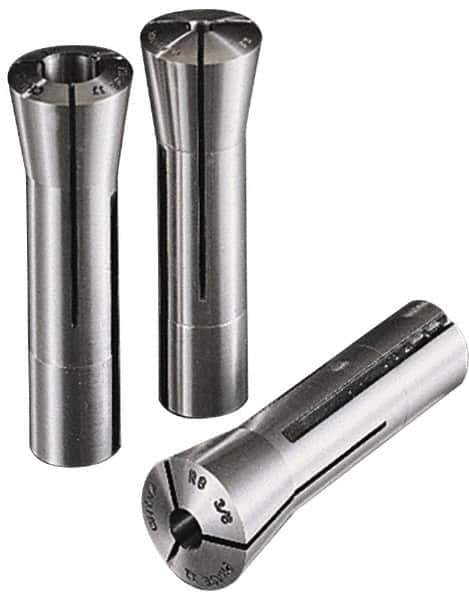 Lyndex - 18mm Steel R8 Collet - 7/16-20 Drawbar Thread, 0.0011 Inch TIR - Exact Tool & Supply