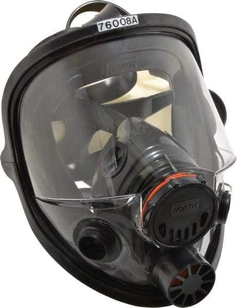 North - Series 7600, Size M/L Full Face Respirator - 5-Point Suspension, Threaded Connection - Exact Tool & Supply