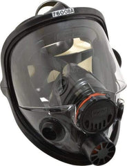 North - Series 7600, Size M/L Full Face Respirator - 5-Point Suspension, Threaded Connection - Exact Tool & Supply