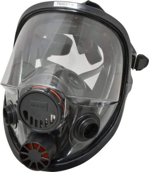 North - Series 7600, Size S Full Face Respirator - 5-Point Suspension, Threaded Connection - Exact Tool & Supply