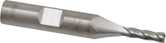 RobbJack - 5/32", 9/16" LOC, 3/8" Shank Diam, 2-1/2" OAL, 4 Flute, Solid Carbide Square End Mill - Single End, Uncoated, Spiral Flute, 30° Helix, Centercutting, Right Hand Cut, Right Hand Flute, Series T12-405 - Exact Tool & Supply