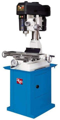 Value Collection - 1 Phase, Step Pulley Mill Drill Machine - 28-3/4" Table Length x 8-1/4" Table Width, 18-1/8" Longitudinal Travel, 7-1/2" Cross Travel, 12 Spindle Speeds, 1.5 hp, 110/220 Volts - Exact Tool & Supply