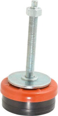 Sunnex - M12 x 1.25 Bolt Thread, 4-3/4" Long x 1-3/8" High Single Stud Mount Leveling Pad & Mount - 900 Max Lb Capacity, 3-1/8" Base Diam - Exact Tool & Supply