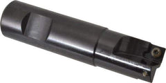 Kennametal - 3/4" Cut Diam, 7.11mm Max Depth of Cut, 3/4" Shank Diam, 3-1/4" OAL, Indexable Square Shoulder End Mill - SDEB 2615. Inserts, Weldon Shank, 0° Lead Angle - Exact Tool & Supply