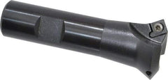 Kennametal - 60° Lead Angle, 1.271" Max Cut Diam, 3/4" Min Cut Diam, 3.45mm Max Depth of Cut, Indexable Chamfer and Angle End Mill - 2 Inserts, SDEB 26152 Insert Style, 3-1/4" Overall Length, Straight Shank - Exact Tool & Supply