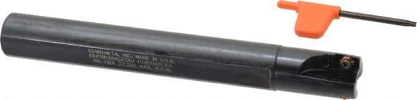 Kennametal - 1" Cut Diam, 1/2" Max Depth of Cut, 1" Shank Diam, 7.85" OAL, Indexable Square Shoulder End Mill - ADKT 1545.. Inserts, Cylindrical Shank, 0° Lead Angle - Exact Tool & Supply