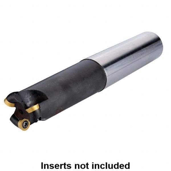Kennametal - 0.197" Cutting Diam, 3/4" Shank Diam, 3/4" Max Depth of Cut, Straight Shank Indexable Copy End Mill - 2 Inserts, RDHX 10 Insert, KDM Toolholder, Through Coolant - Exact Tool & Supply