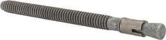 Made in USA - 1/4" Diam, 1/4" Drill, 3-1/4" OAL, 2-7/8" Min Embedment Wedge Expansion Concrete Anchor - Grade 5 Steel, Galvanized Finish, Hex Nut Head, Hex Drive, 2-1/4" Thread Length - Exact Tool & Supply