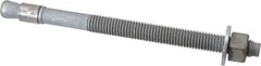 Value Collection - 1/2" Diam, 1/2" Drill, 7" OAL, Wedge Expansion Concrete Anchor - Grade 5 Steel, Galvanized Finish, Hex Nut Head, Hex Drive, 4" Thread Length - Exact Tool & Supply