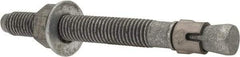 Made in USA - 5/8" Diam, 5/8" Drill, 6" OAL, Wedge Expansion Concrete Anchor - Grade 5 Steel, Galvanized Finish, Hex Nut Head, Hex Drive, 4-1/8" Thread Length - Exact Tool & Supply