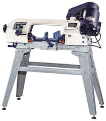 Enco - 5 x 6" Manual Combo Horizontal & Vertical Bandsaw - 1 Phase, 45° Vise Angle of Rotation, 0.33 hp, 110/220 Volts, Step Pulley Drive - Exact Tool & Supply