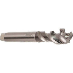 Emuge - 1-3/8 - 11" BSPP, 6 Flutes, Modified Bottoming Chamfer, Bright Finish, Cobalt British Standard Pipe Tap - 1.4173" Shank Diam, 1.1417" Square Size, Series Enorm - Exact Tool & Supply