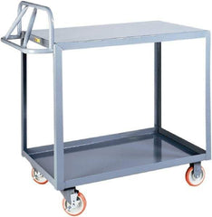Little Giant - 1,200 Lb Capacity, 24" Wide x 41-1/2" Long x 42" High Shelf Cart - 2 Shelf, Steel - Exact Tool & Supply