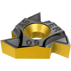 Iscar - 22ER External Right Hand 5 UN Laydown Threading Insert - Grade IC50M, Uncoated Coated Carbide, 12.7mm Inscribed Circle - Exact Tool & Supply