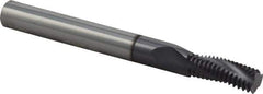 Allied Machine and Engineering - 5/16-24 UN, 0.235" Cutting Diam, 3 Flute, Solid Carbide Helical Flute Thread Mill - Internal/External Thread, 5/8" LOC, 2-1/2" OAL, 1/4" Shank Diam - Exact Tool & Supply