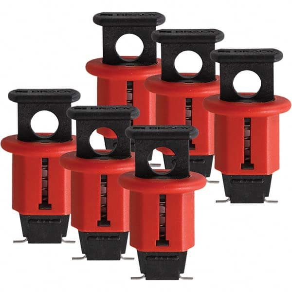 Brady - Pack of 6 Universal Miniature Circuit Breaker Lockouts - Exact Tool & Supply