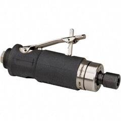 Dynabrade - 1/4" Collet, Straight Handle, Air Straight Die Grinder - 24,000 RPM, Rear Exhaust, 29 CFM, 0.5 hp, 90 psi, 1/4" Inlet - Exact Tool & Supply