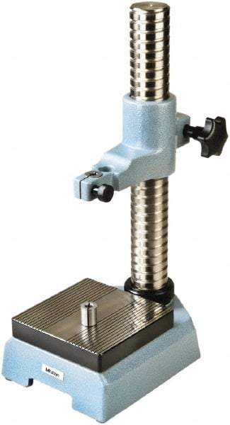 Mitutoyo - Cast Iron, Comparator Gage Stand - 464mm High, 150mm Base Length x 150mm Base Width x 64mm Base Height, Includes Holder - Exact Tool & Supply