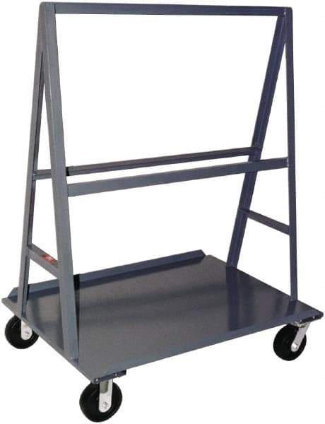 Jamco - 2,000 Lb Capacity Steel A-Frame Truck - Steel Deck, 24" OAW, 36" Platform Length, Phenolic Casters - Exact Tool & Supply