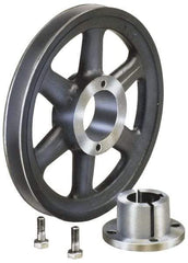Browning - 1 Groove, 3/8 to 1-1/2 Bore Diam, 4-1/4" Outside Diam, QD Bushed V Belt Sheave - 3.5 A Diam Belt Pitch - Exact Tool & Supply