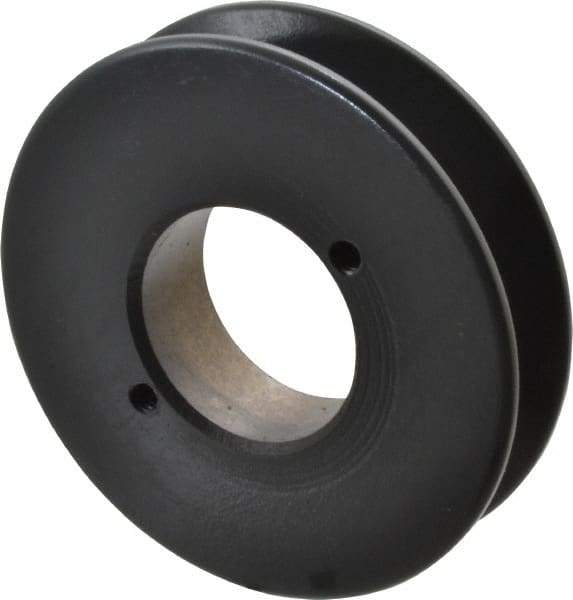 Browning - 1 Groove, 3/8 to 1-1/2 Bore Diam, 3-3/4" Outside Diam, QD Bushed V Belt Sheave - 3.0 A Diam Belt Pitch - Exact Tool & Supply