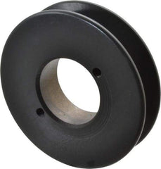 Browning - 1 Groove, 3/8 to 1-1/2 Bore Diam, 3-3/4" Outside Diam, QD Bushed V Belt Sheave - 3.0 A Diam Belt Pitch - Exact Tool & Supply