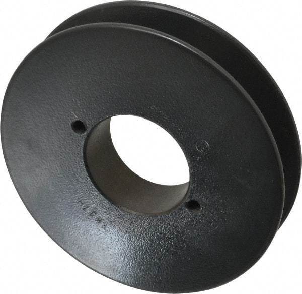 Browning - 1 Groove, 3/8 to 1-1/2 Bore Diam, 4.45" Outside Diam, QD Bushed V Belt Sheave - 3.7 A Diam Belt Pitch - Exact Tool & Supply