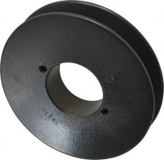 Browning - 1 Groove, 3/8 to 1-1/2 Bore Diam, 4.45" Outside Diam, QD Bushed V Belt Sheave - 3.7 A Diam Belt Pitch - Exact Tool & Supply