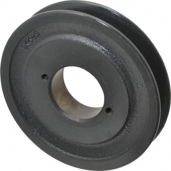 Browning - 1 Groove, 3/8 to 1-1/2 Bore Diam, 4-3/4" Outside Diam, QD Bushed V Belt Sheave - 4.0 A Diam Belt Pitch - Exact Tool & Supply