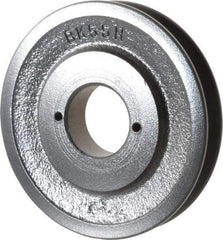 Browning - 1 Groove, 3/8 to 1-1/2 Bore Diam, 5-1/4" Outside Diam, QD Bushed V Belt Sheave - 4.5 A Diam Belt Pitch - Exact Tool & Supply