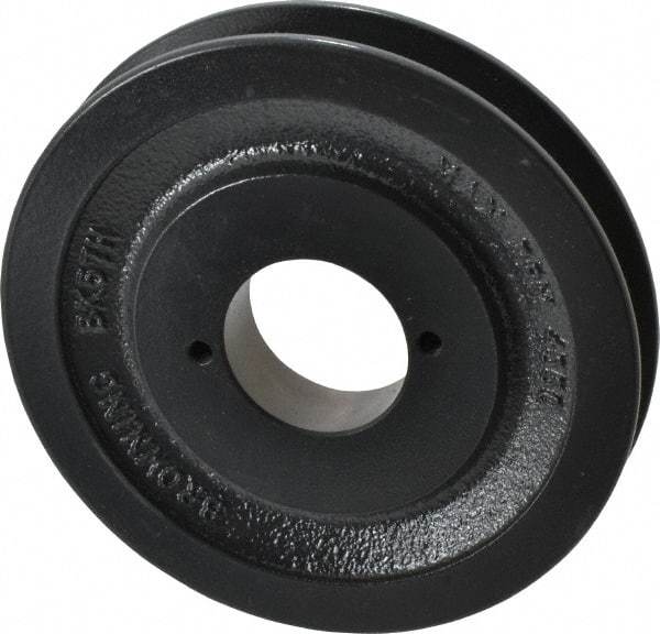 Browning - 1 Groove, 3/8 to 1-1/2 Bore Diam, 5.45" Outside Diam, QD Bushed V Belt Sheave - 4.7 A Diam Belt Pitch - Exact Tool & Supply