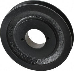 Browning - 1 Groove, 3/8 to 1-1/2 Bore Diam, 5.45" Outside Diam, QD Bushed V Belt Sheave - 4.7 A Diam Belt Pitch - Exact Tool & Supply