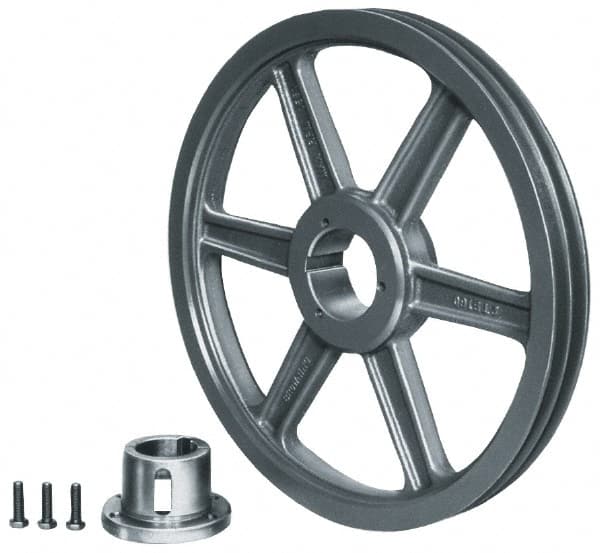 Browning - QD Bushed V-belt Sheaves Number of Grooves: 2 Outside Diameter (Decimal Inch): 25.3500 - Exact Tool & Supply