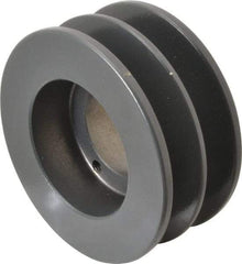 Browning - 2 Groove, 3/8 to 1-1/2 Bore Diam, 3.95" Outside Diam, QD Bushed V Belt Sheave - 3.2 A Diam Belt Pitch - Exact Tool & Supply