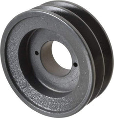 Browning - 2 Groove, 3/8 to 1-1/2 Bore Diam, 4-3/4" Outside Diam, QD Bushed V Belt Sheave - 4.0 A Diam Belt Pitch - Exact Tool & Supply
