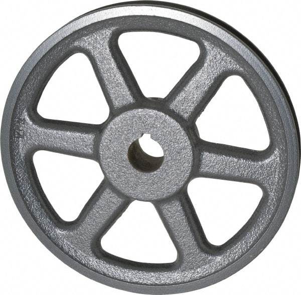 Browning - 1" Bore, 1-15/32 Long, 8-1/4" Outside Diam, Finished Bore Single Groove V Belt Sheave - 3/4" Wide, 7.66" Pitch Diam of 3L Belt, 8" Pitch Diam of 4L Belt - Exact Tool & Supply