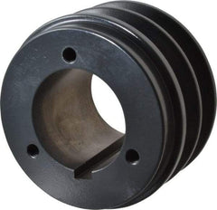 Browning - 2 Groove, 1/2 to 1-3/4 Bore Diam, 3-3/4" Outside Diam, QD Bushed V Belt Sheave - 3.0 A Diam Belt Pitch - Exact Tool & Supply