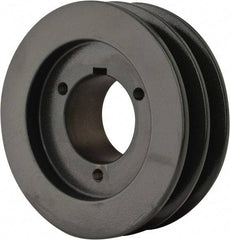 Browning - 2 Groove, 1/2 to 1-3/4 Bore Diam, 5.15" Outside Diam, QD Bushed V Belt Sheave - 4.4 A Diam Belt Pitch - Exact Tool & Supply